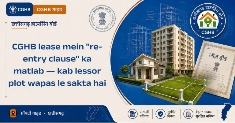 CGHB lease mein “re-entry clause” ka matlab — kab lessor plot wapas le sakta hai