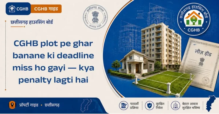 CGHB plot pe ghar banane ki deadline miss ho gayi — kya penalty lagti hai