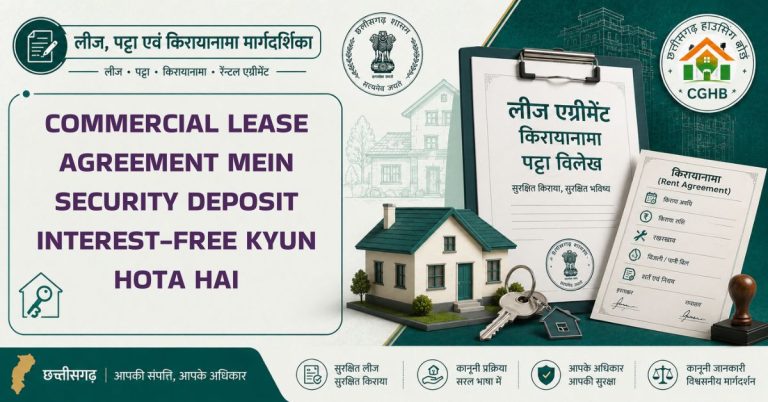 Commercial lease agreement mein security deposit interest-free kyun hota hai