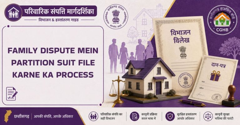 Family dispute mein partition suit file karne ka process