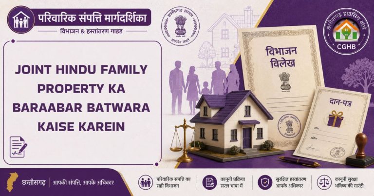 Joint Hindu family property ka baraabar batwara kaise karein
