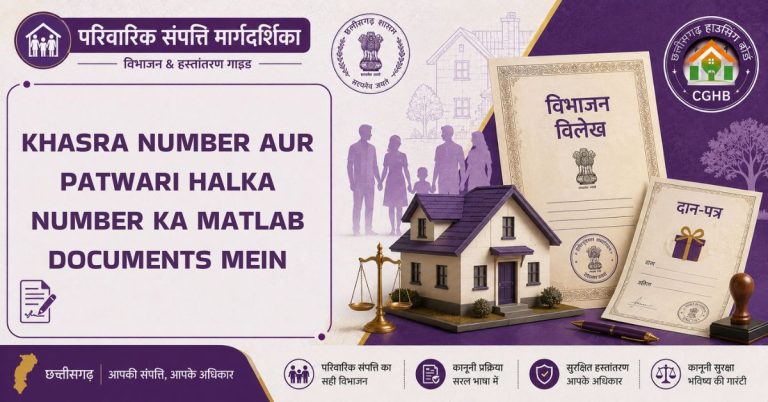 Khasra number aur Patwari Halka number ka matlab documents mein