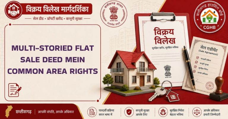 Multi-storied flat sale deed mein common area rights
