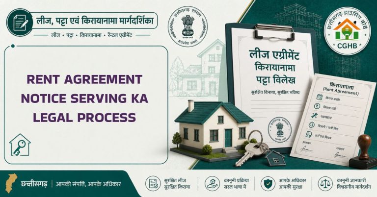 Rent agreement notice serving ka legal process